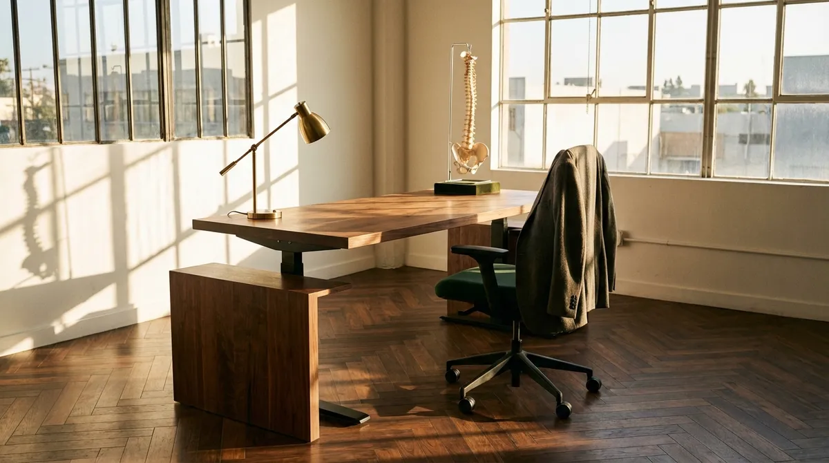 The Tailored Workspace: Ergonomic Precision for a Discerning Spine
